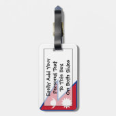 Étiquette À Bagage Drapeau du Népal Easy ID Personal (Dos Vertical)