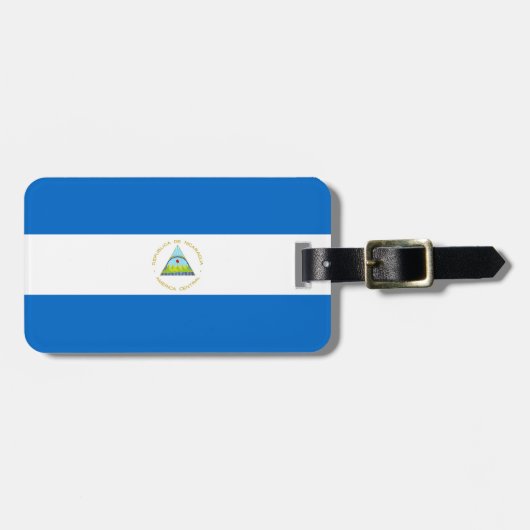 Étiquette À Bagage Drapeau du Nicaragua (Devant horizontal)