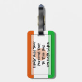 Étiquette À Bagage Drapeau du Niger Easy ID Personnel (Dos Vertical)