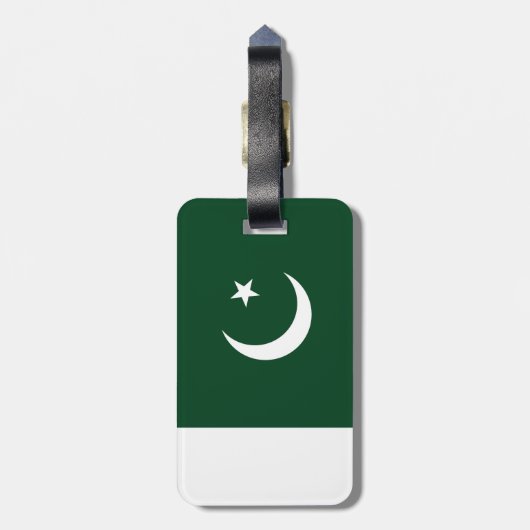 Étiquette À Bagage Drapeau du Pakistan (Dos Vertical)
