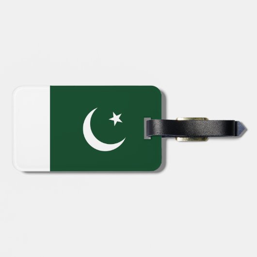 Étiquette À Bagage Drapeau du Pakistan (Dos horizontal)