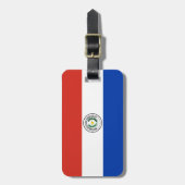 Étiquette À Bagage Drapeau du Paraguay (Devant Vertical)