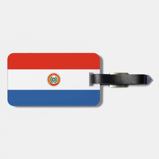 Étiquette À Bagage Drapeau du Paraguay (Dos horizontal)