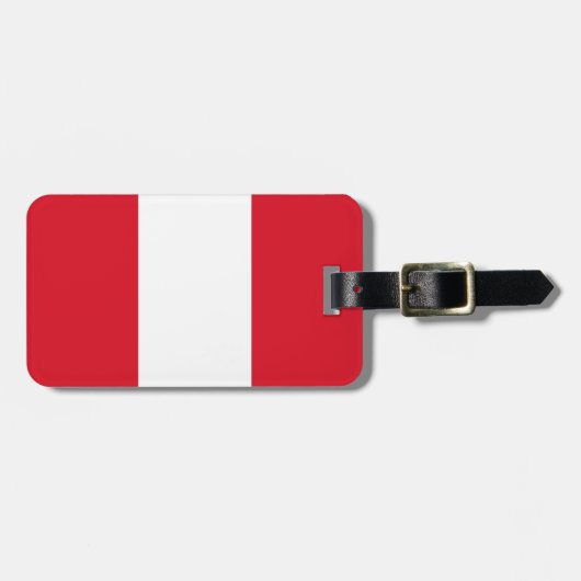 Étiquette À Bagage Drapeau du Pérou (Devant horizontal)