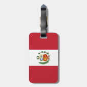 Étiquette À Bagage Drapeau du Pérou (Dos Vertical)