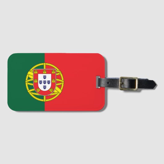 Étiquette À Bagage Drapeau du Portugal (Devant Horizontal)
