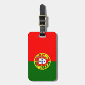 Étiquette À Bagage Drapeau du Portugal (Devant Vertical)