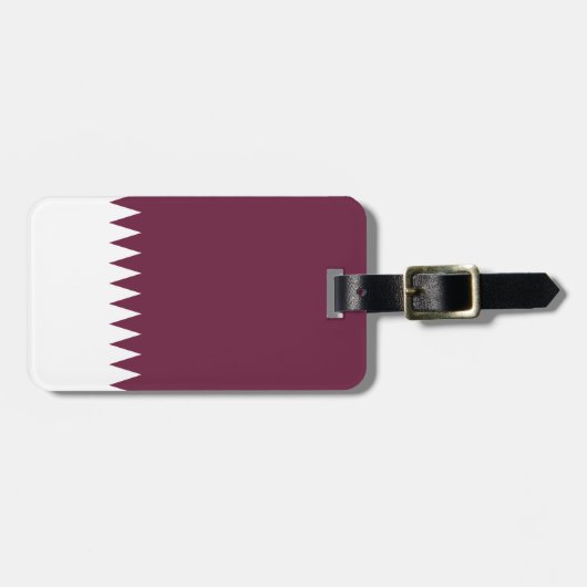 Étiquette À Bagage Drapeau du Qatar (Devant horizontal)