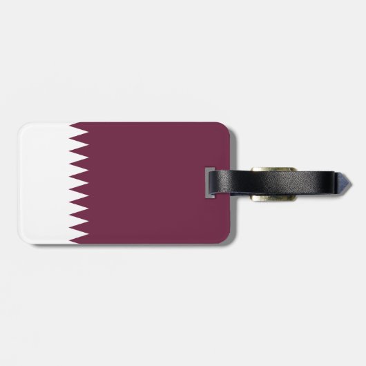 Étiquette À Bagage Drapeau du Qatar (Dos horizontal)