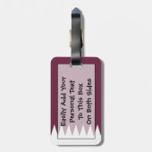 Étiquette À Bagage Drapeau du Qatar Easy ID Personal (Dos Vertical)