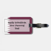 Étiquette À Bagage Drapeau du Qatar Easy ID Personal (Dos horizontal)