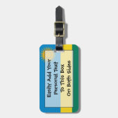 Étiquette À Bagage Drapeau du Rwanda Easy ID Personal (Devant Vertical)