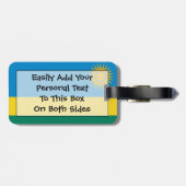 Étiquette À Bagage Drapeau du Rwanda Easy ID Personal (Dos horizontal)