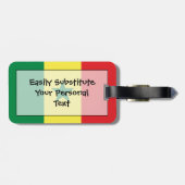 Étiquette À Bagage Drapeau du Sénégal Easy ID personnel (Dos horizontal)