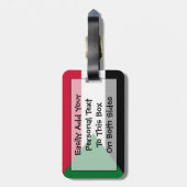 Étiquette À Bagage Drapeau du Soudan Personal Easy ID (Dos Vertical)