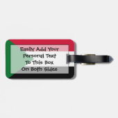 Étiquette À Bagage Drapeau du Soudan Personal Easy ID (Dos horizontal)