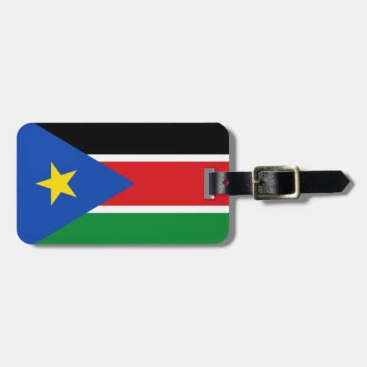 Étiquette À Bagage Drapeau du sud du Soudan (Devant horizontal)