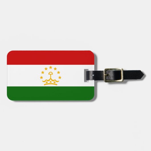 Étiquette À Bagage Drapeau du Tadjikistan (Devant horizontal)