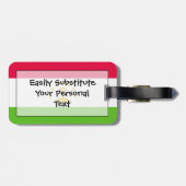 Étiquette À Bagage Drapeau du Tadjikistan Easy ID Personal (Dos horizontal)