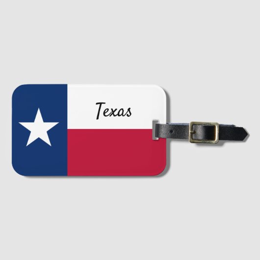Étiquette À Bagage Drapeau du Texas (Devant Horizontal)