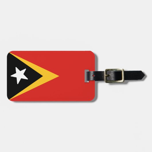 Étiquette À Bagage Drapeau du Timor-Leste (Devant horizontal)