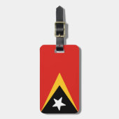 Étiquette À Bagage Drapeau du Timor-Leste (Devant Vertical)