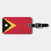 Étiquette À Bagage Drapeau du Timor oriental (Devant horizontal)