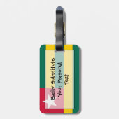 Étiquette À Bagage Drapeau du Togo Easy ID personnel (Dos Vertical)