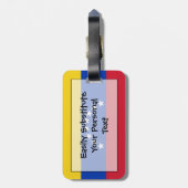 Étiquette À Bagage Drapeau du Venezuela Easy ID Personal (Dos Vertical)