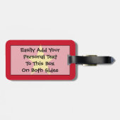 Étiquette À Bagage Drapeau du Vietnam Easy ID Personal (Dos horizontal)