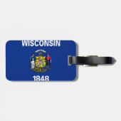 Étiquette À Bagage Drapeau du Wisconsin (Dos horizontal)