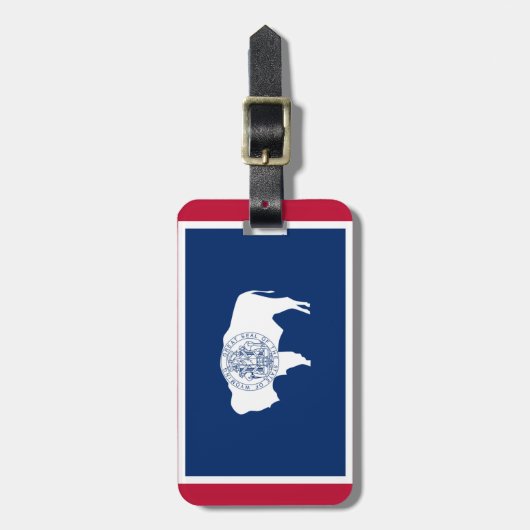 Étiquette À Bagage Drapeau du Wyoming (Devant Vertical)