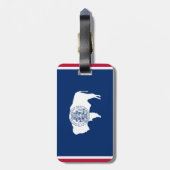 Étiquette À Bagage Drapeau du Wyoming (Dos Vertical)