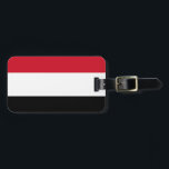 Étiquette À Bagage Drapeau du Yémen<br><div class="desc">The Yemen flag is a tribande horizontale. The used colors in the flag are red,  white,  black. The proportion of the Yemen flag is 2:3. La Flag of Yemen a adopté en 1990. La première utilisation de la création de current flag design en 1990.</div>