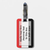 Étiquette À Bagage Drapeau du Yémen Easy ID Personal (Dos Vertical)