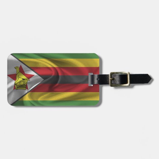 Étiquette À Bagage Drapeau du Zimbabwe (Devant horizontal)