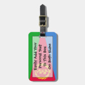 Étiquette À Bagage Drapeau Erythrée Easy ID Personnel (Devant Vertical)