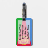 Étiquette À Bagage Drapeau Erythrée Easy ID Personnel (Dos Vertical)