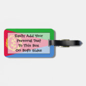 Étiquette À Bagage Drapeau Erythrée Easy ID Personnel (Dos horizontal)