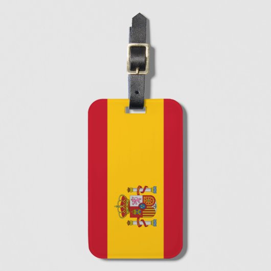 Étiquette À Bagage Drapeau Espagne (Devant Vertical)