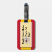 Étiquette À Bagage Drapeau Espagne Easy ID Personnel (Dos Vertical)