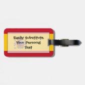 Étiquette À Bagage Drapeau Espagne Easy ID Personnel (Dos horizontal)