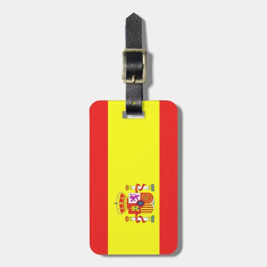 Étiquette À Bagage Drapeau espagnol (Devant Vertical)