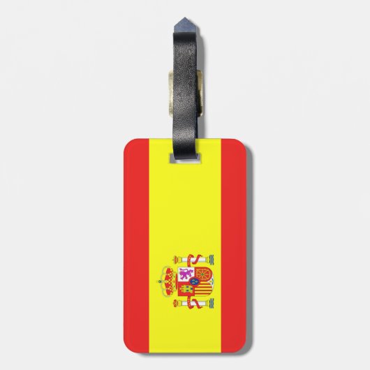 Étiquette À Bagage Drapeau espagnol (Dos Vertical)