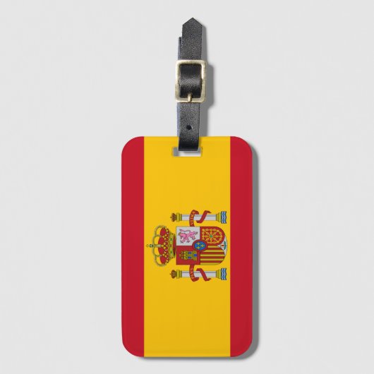 Étiquette À Bagage Drapeau espagnol (Devant Vertical)