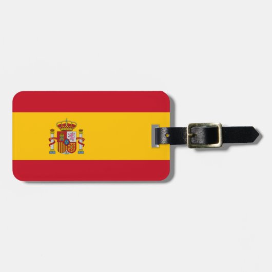 Étiquette À Bagage Drapeau espagnol (Devant horizontal)