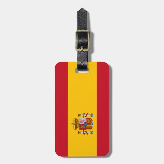 Étiquette À Bagage Drapeau espagnol (Devant Vertical)