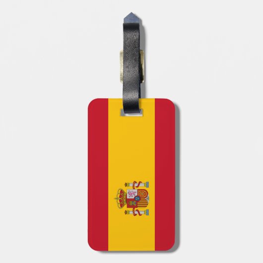 Étiquette À Bagage Drapeau espagnol (Dos Vertical)