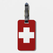 Étiquette À Bagage Drapeau et edelweiss suisses (Dos Vertical)