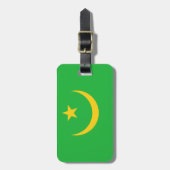 Étiquette À Bagage Drapeau facile de Mauritanie (Devant Vertical)